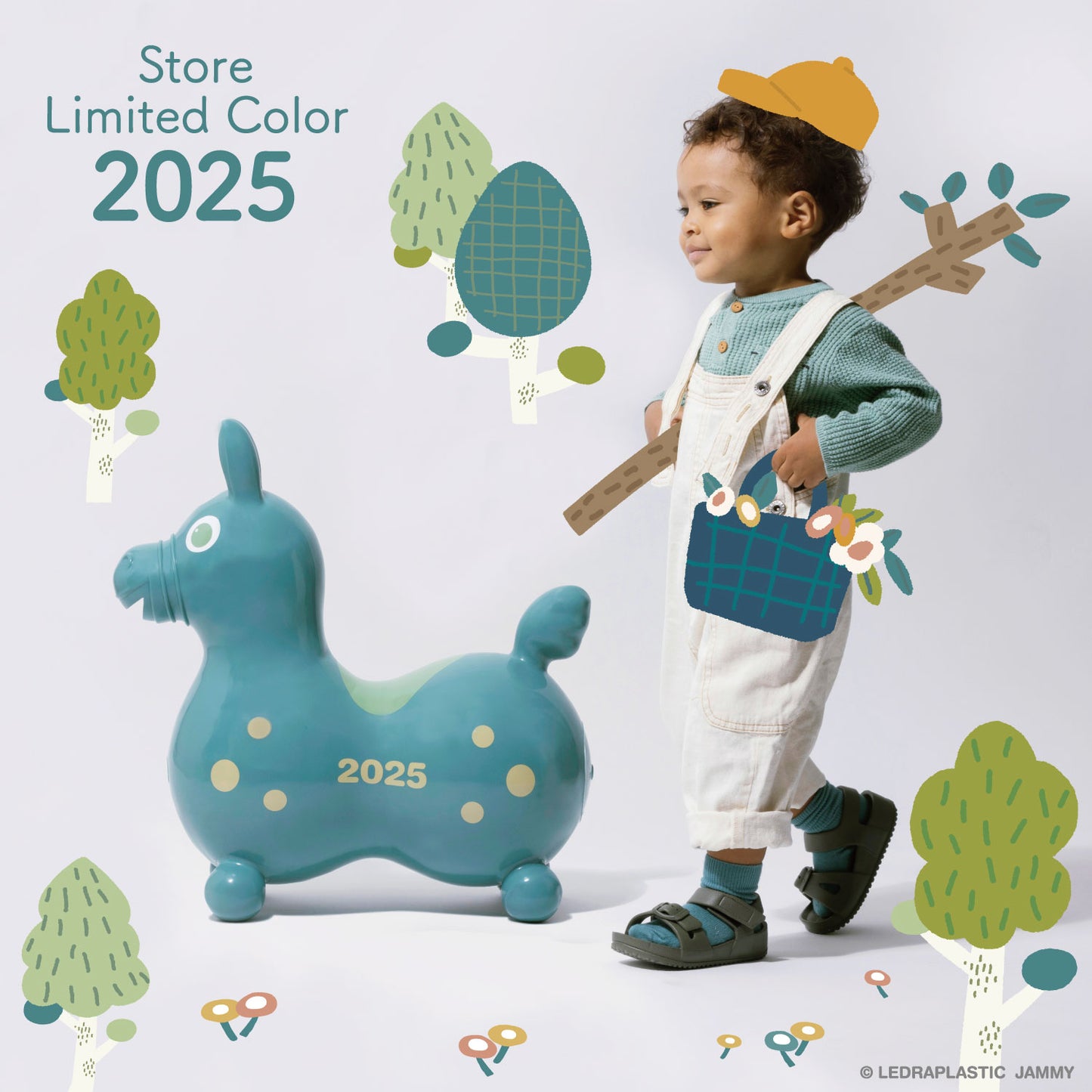 【公式限定】【セットでお得】乗用ロディ LaLa ストア限定カラー2025(フォレスト)ロッキングベースセット