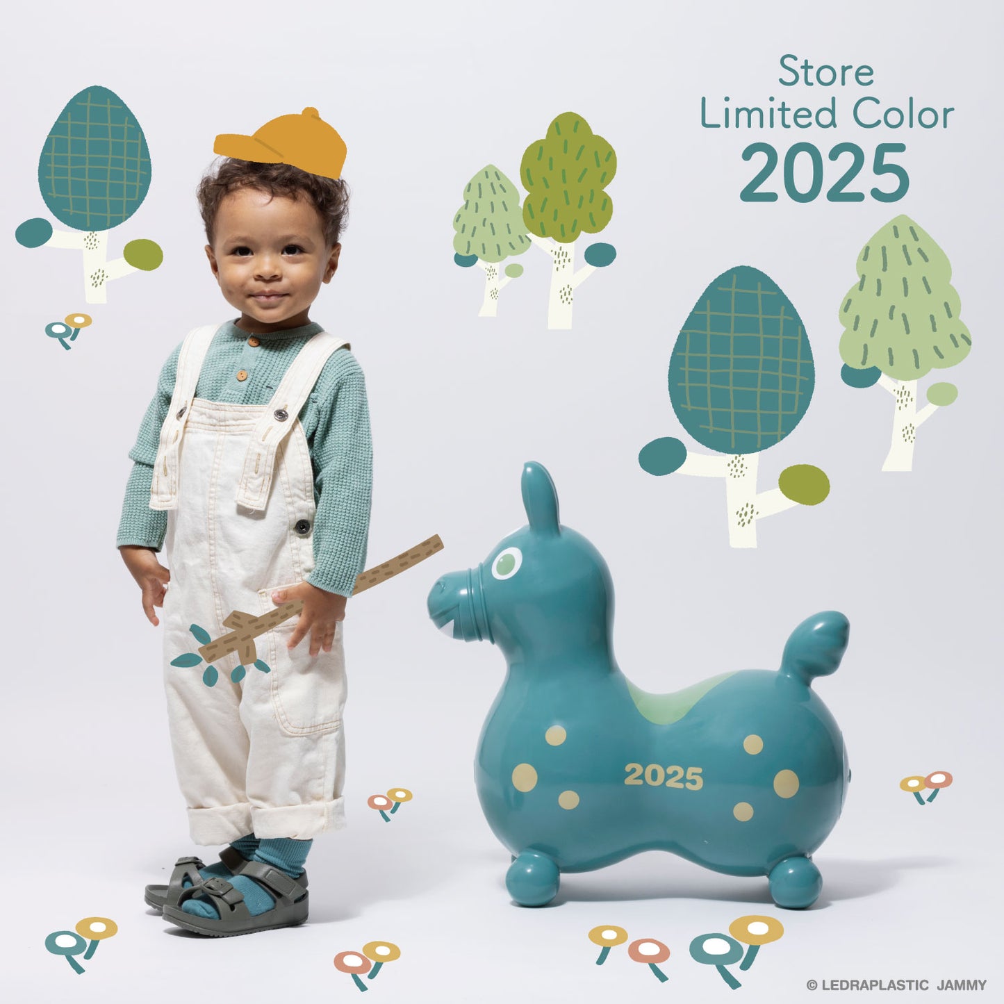 【公式限定】【セットでお得】乗用ロディ LaLa ストア限定カラー2025(フォレスト)ロッキングベースセット