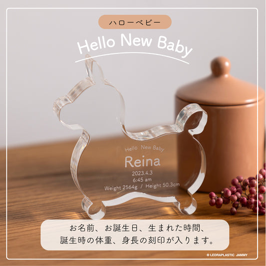 【記念日の贈り物】ロディ アニバーサリー アクリルプレート(ハローベビー)【ラッピング不可】