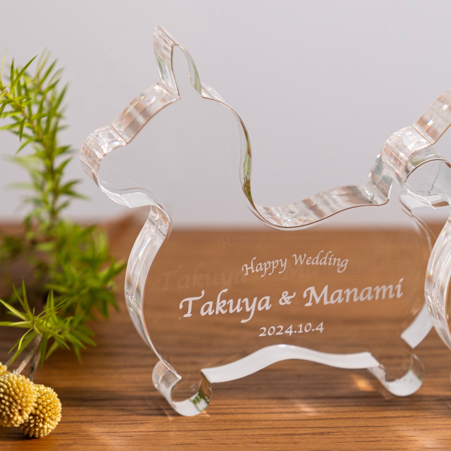 【記念日の贈り物】ロディ アニバーサリー アクリルプレート(ウエディング)【ラッピング不可】