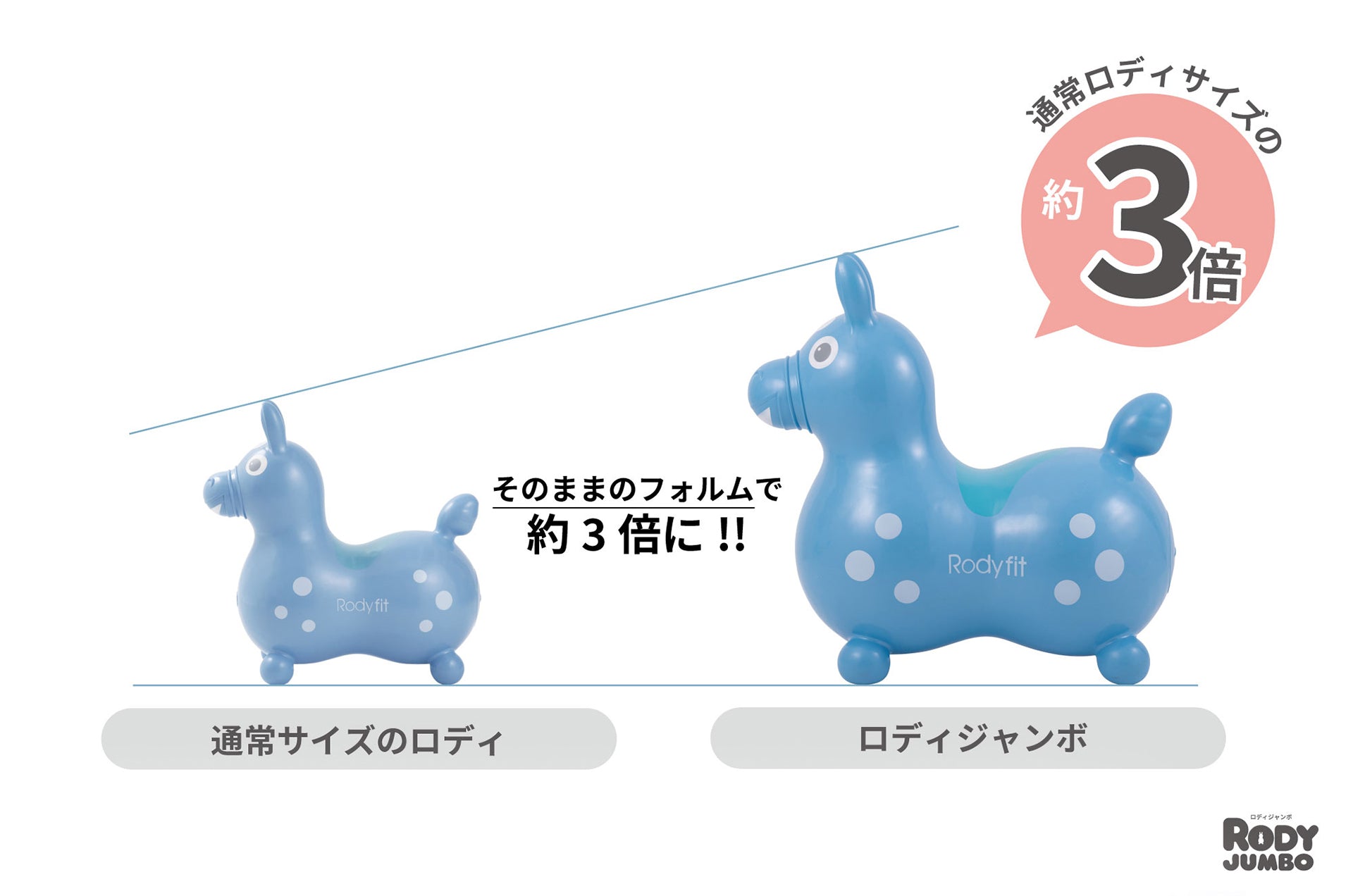 通常ロディサイズの約3倍