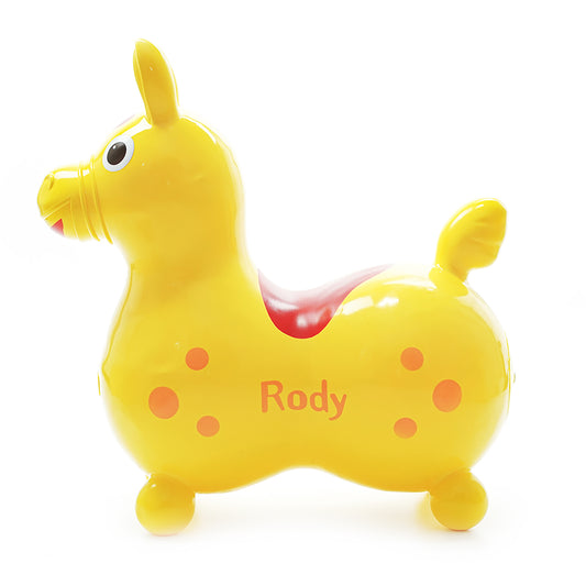 【予約:5月上旬より順次お届け】【記念日プリントオーダー/ふくらましラッピングでお届け】 乗用ロディ(茶目 イエロー)