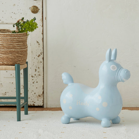 【予約:5月上旬より順次お届け】【記念日プリントオーダー/ふくらましラッピングでお届け】 乗用ロディ nino nino(ライトブルー)