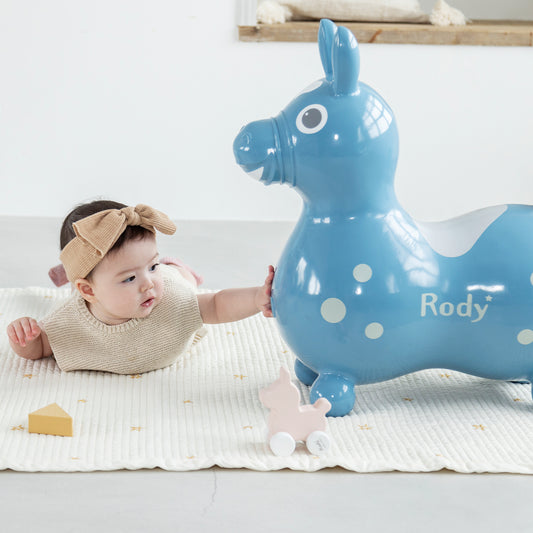 【予約:5月上旬より順次お届け】【記念日プリントオーダー/ふくらましラッピングでお届け】 乗用ロディ nino nino(ブルー)