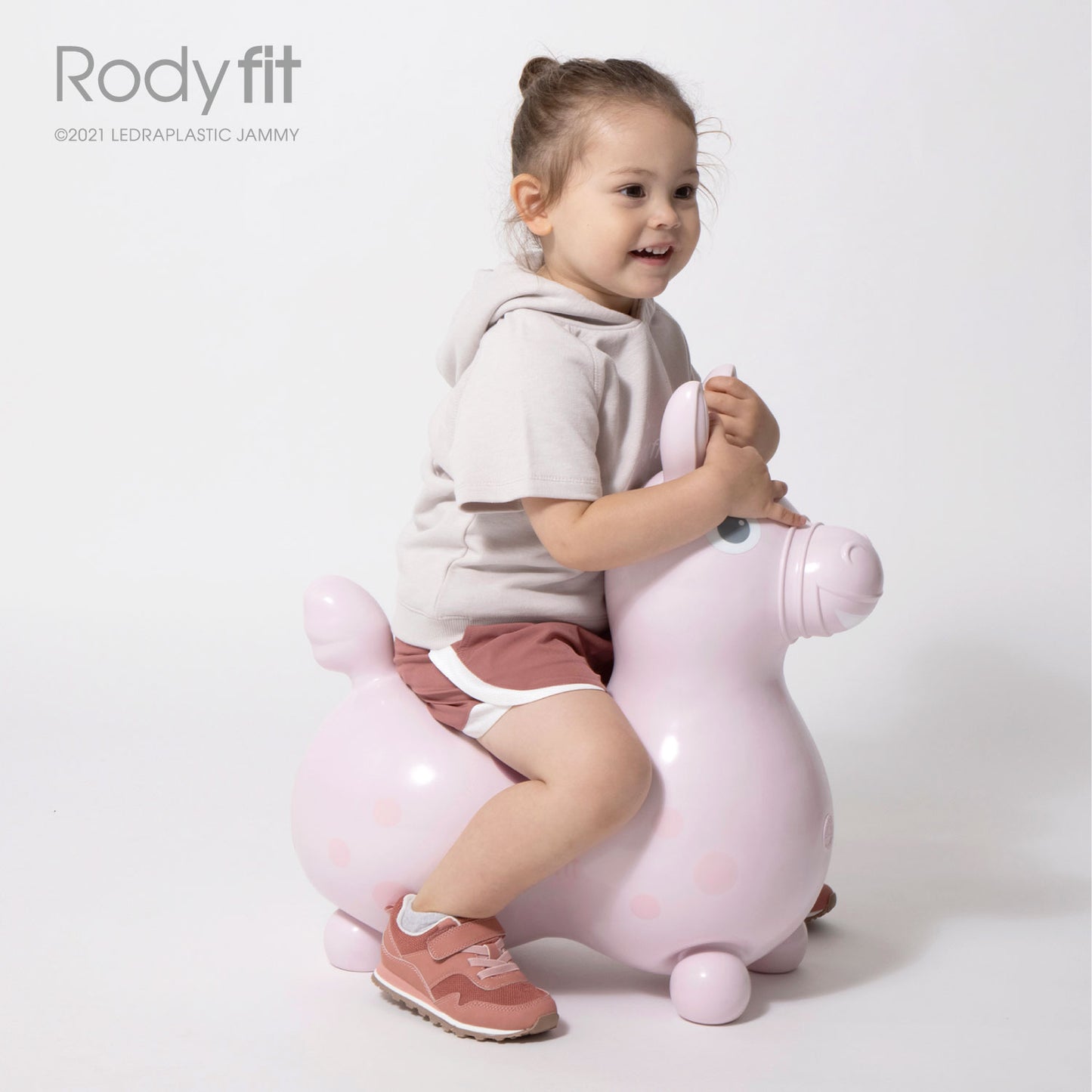 【終売】【フィットネスマット付】乗用ロディ　Rody fit（パールピンク）スピーディローラーセット