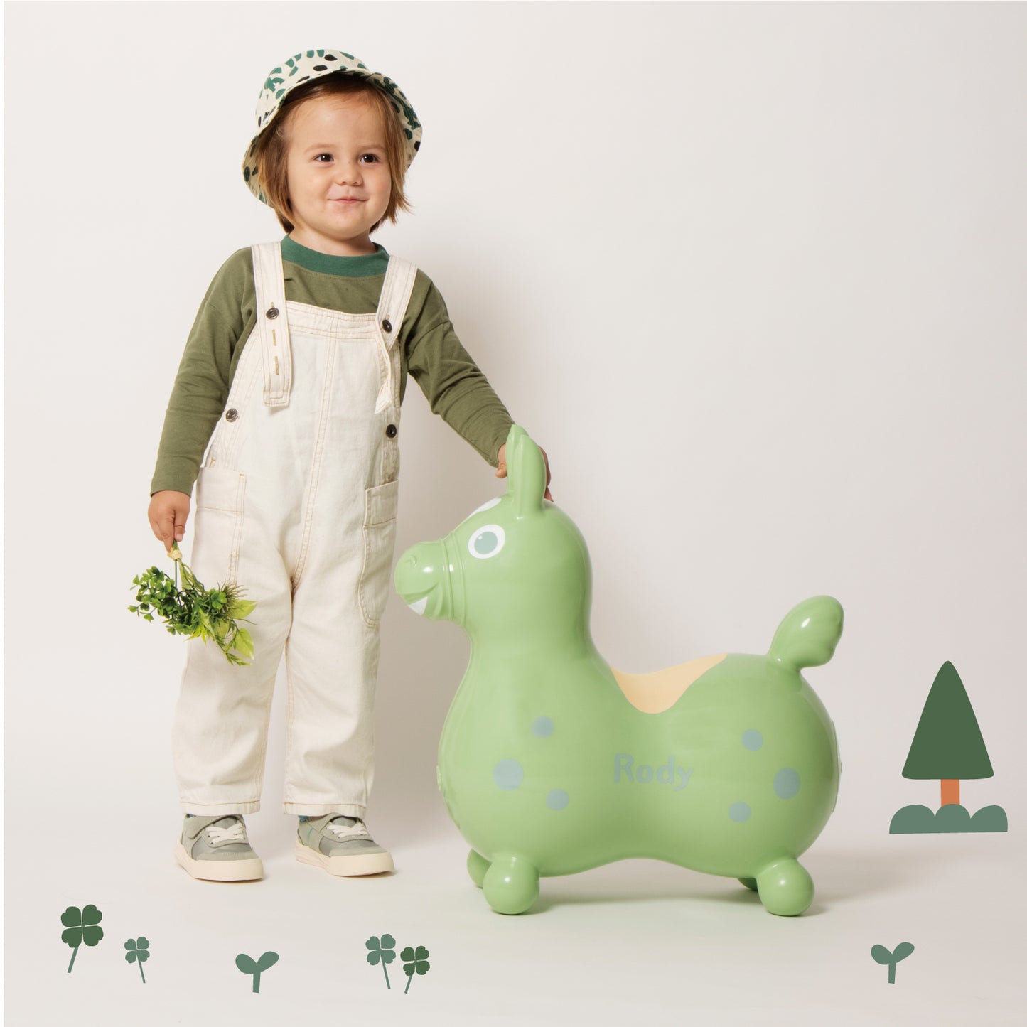 【5月上旬入荷予定】【公式限定】【セットでお得】乗用ロディ LaLa(クローバー) ロッキングベースセット