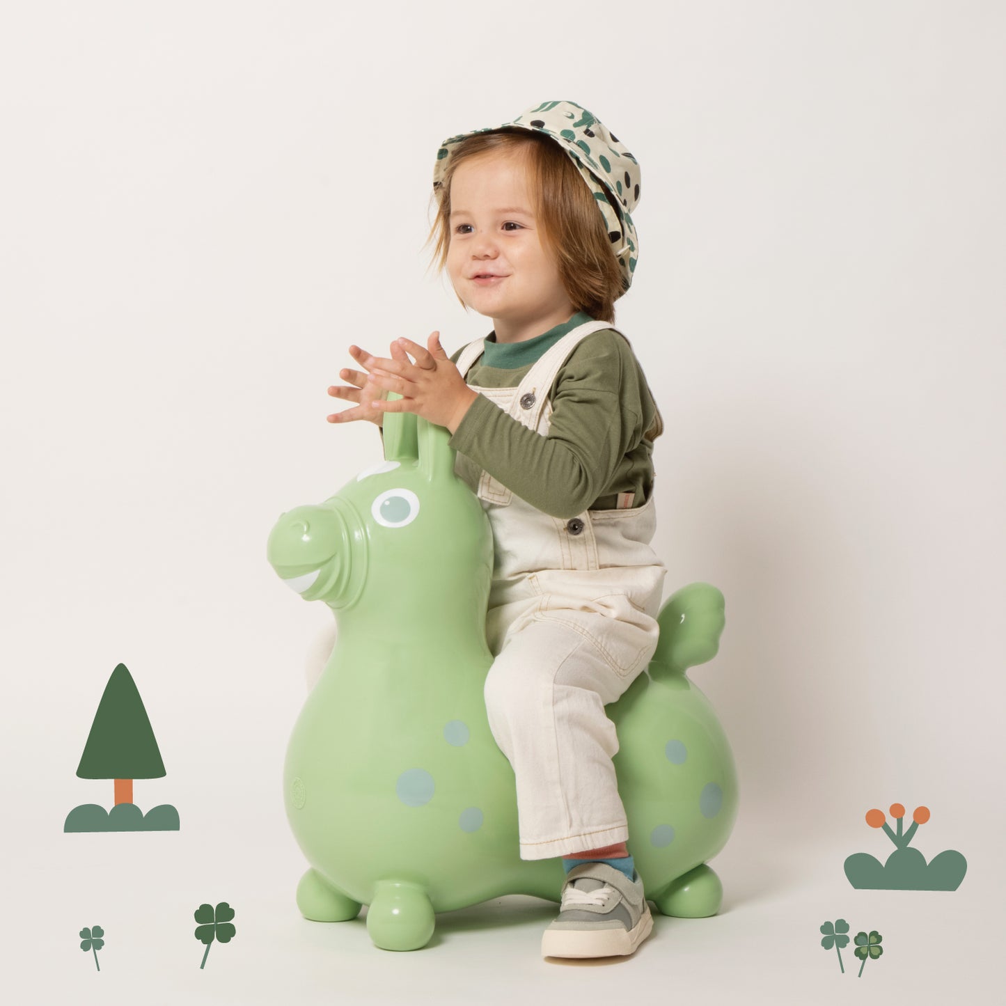 【5月上旬入荷予定】【公式限定】【セットでお得】乗用ロディ LaLa(クローバー) ロッキングベースセット