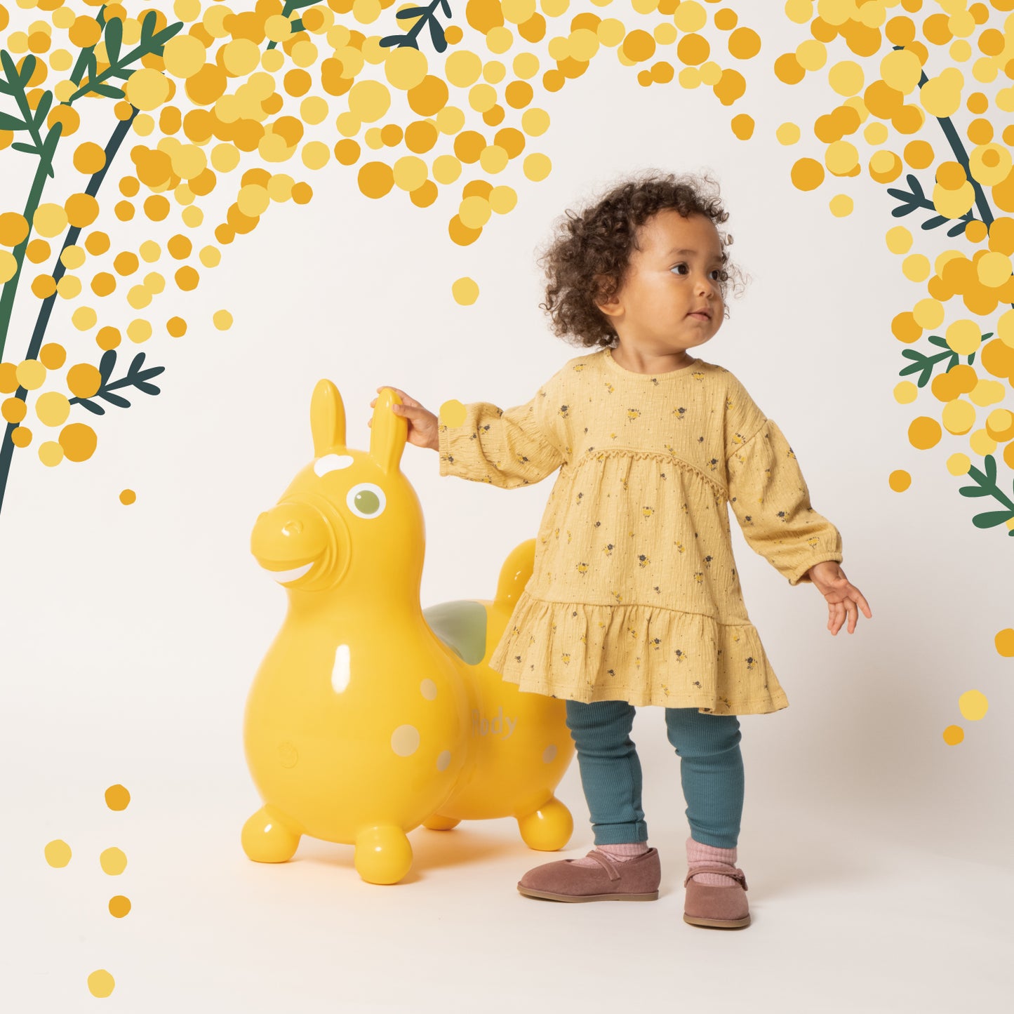 【5月上旬入荷予定】【公式限定】【セットでお得】乗用ロディ LaLa(ミモザ) ロッキングベースセット