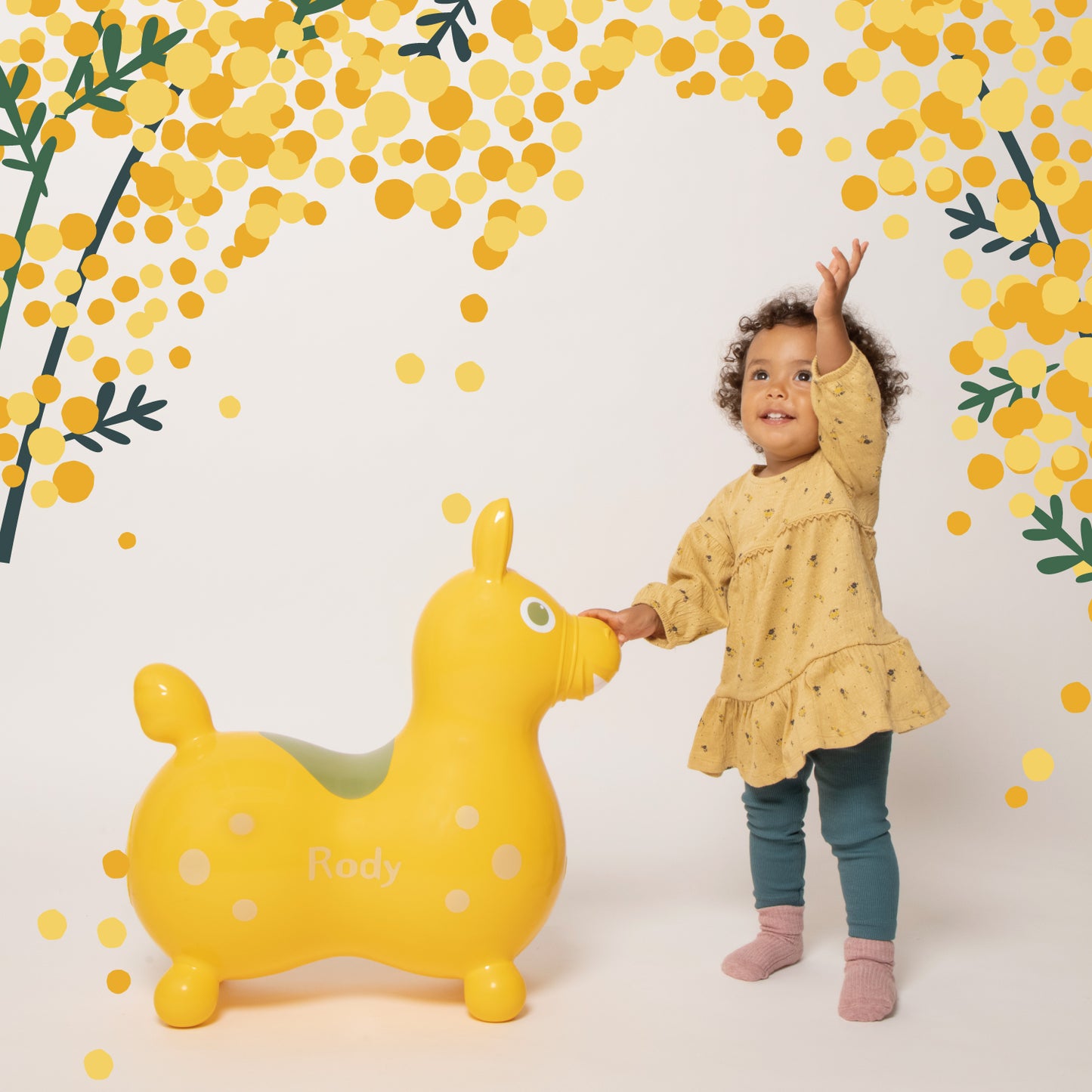 【5月上旬入荷予定】【公式限定】【セットでお得】乗用ロディ LaLa(ミモザ) ロッキングベースセット